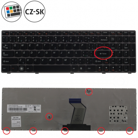 Copyright Terahertz s.r.o. Lenovo IdeaPad Y570A klávesnice