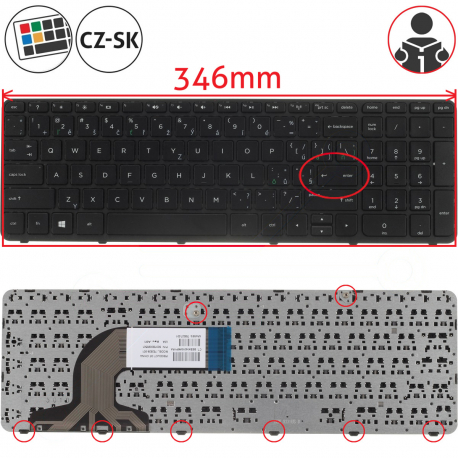 HP 355 G1 Klávesnica