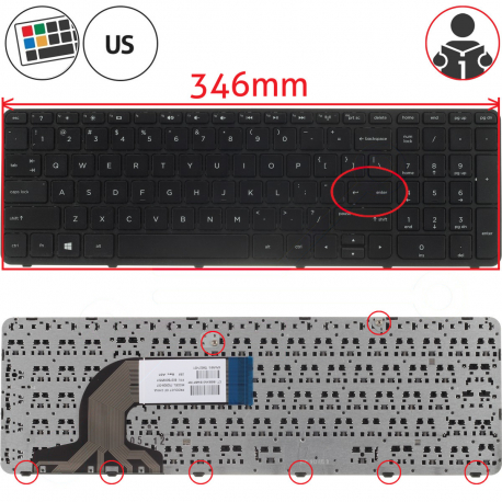 HP 350 G1 Klávesnice