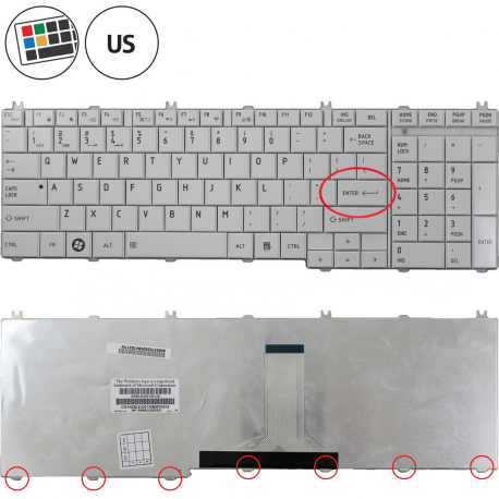 Toshiba Satellite L750-12R Tastatur