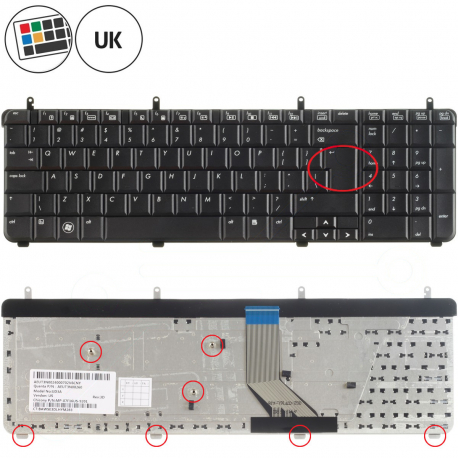 HP Pavilion dv7-2100eg Tastatur