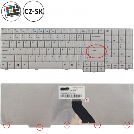 Acer Aspire 5737ZG Klávesnice