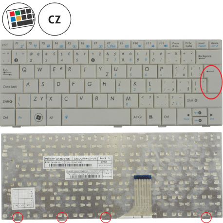 Asus Eee PC 1005ha-pu1x-bu Klávesnica