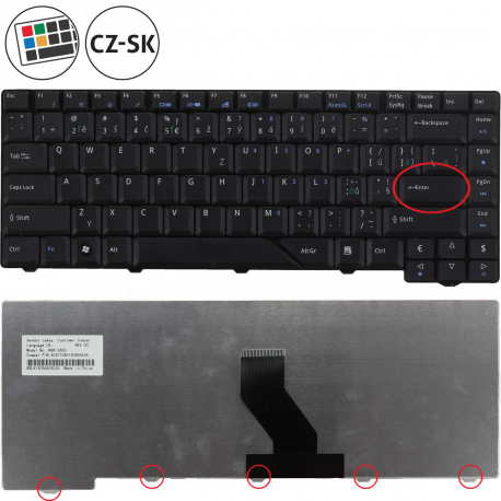 Acer Aspire 5520G Klávesnica