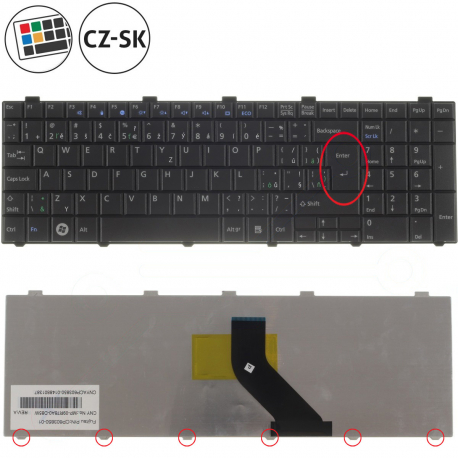 Fujitsu Siemens LIFEBOOK AH530 Klávesnice
