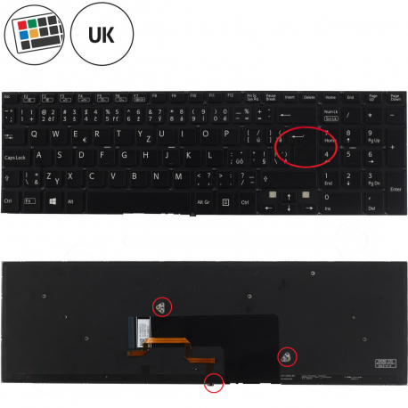 Sony Vaio SVF15N1ACGP Klávesnica