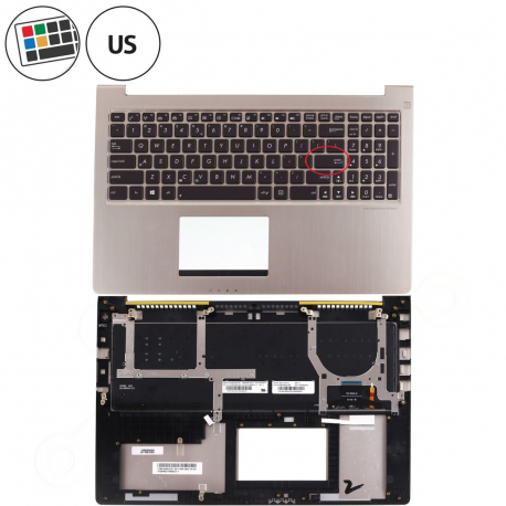 Asus ZenBook UX51 Klávesnica s palmrestom