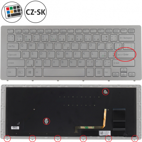 Sony Vaio SVF15N1C5E Klávesnice