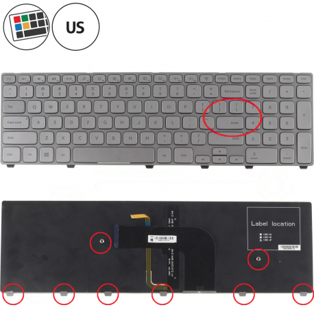 Dell Inspiron 17 7746 Keyboard