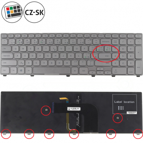 Dell Inspiron 7746 Klávesnica