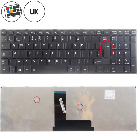 Copyright Terahertz s.r.o. Toshiba Satellite Pro R50-B-112 klávesnice