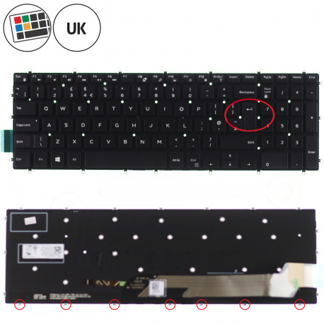 Dell Inspiron 15 (5570) Keyboard