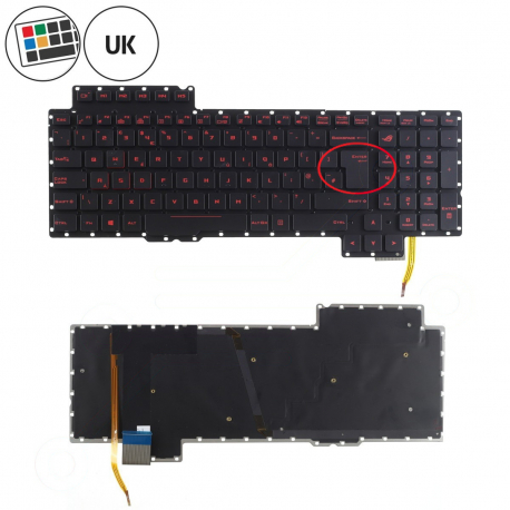 Asus G752VY Klávesnice