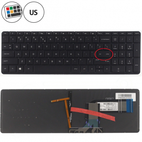 HP ENVY 17-k100nc Klávesnice