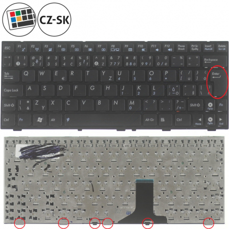 Asus Eee PC 1011b Klávesnica