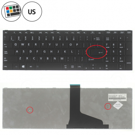Toshiba Satellite C55-A-1R6 Keyboard