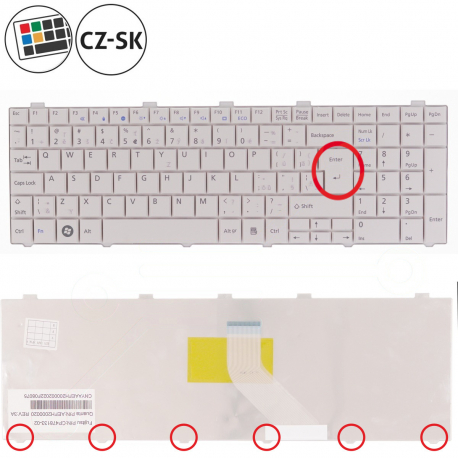 Fujitsu Siemens LIFEBOOK AH512 Klávesnica