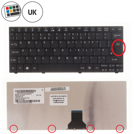 Acer Aspire One ZH7 Klávesnice